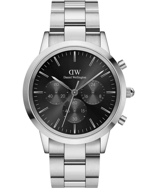 Zegarek męski Daniel Wellington Iconic Chronograph Link Onyx S 42 DW00100645
