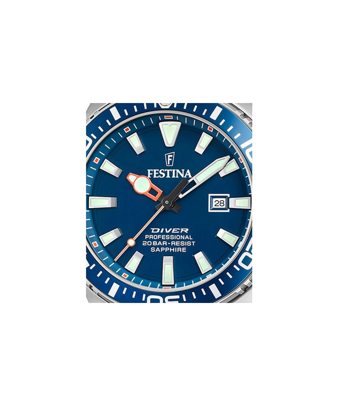 Festina F20664/1 The Originals Orologio Subacqueo Orologio Uomo 45mm 20ATM
