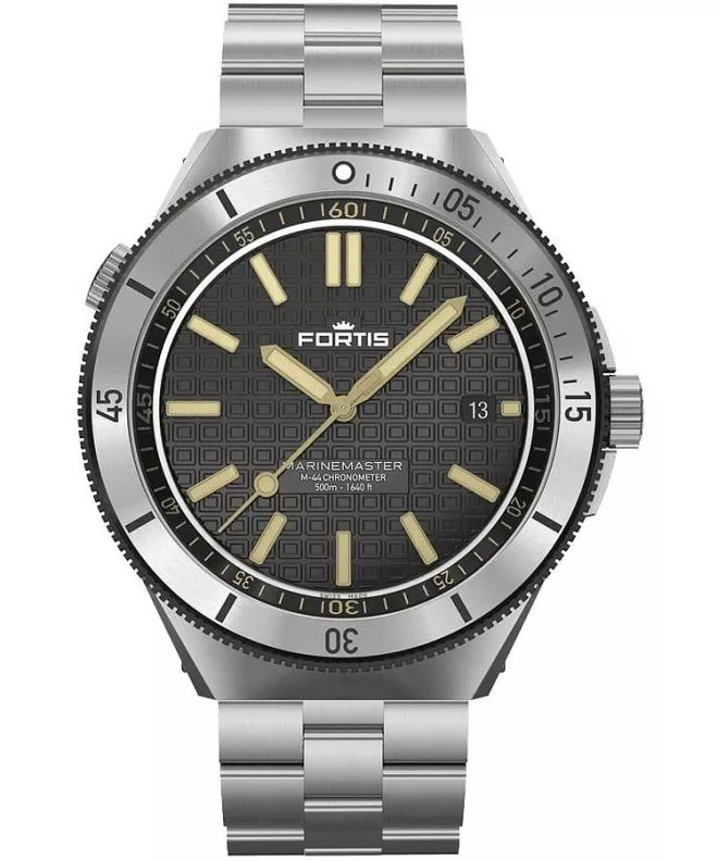 Zegarek męski Fortis Marinemaster M-44 Black Resin Automatic F8120018