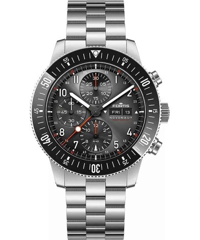 Zegarek męski Fortis Novonaut N-42 First Edition Block Bracelet Limited Edition F2040010