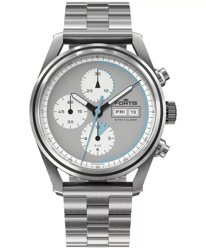 Zegarek męski Fortis Stratoliner S-41 Cool Gray Chronograph Automatic F2340007