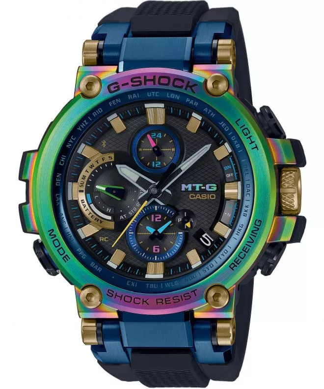 Zegarek męski Casio G-SHOCK Specials Metal Twisted G 2 Way Sync Rainbow IP Radio Solar MTG-B1000RB-2AER