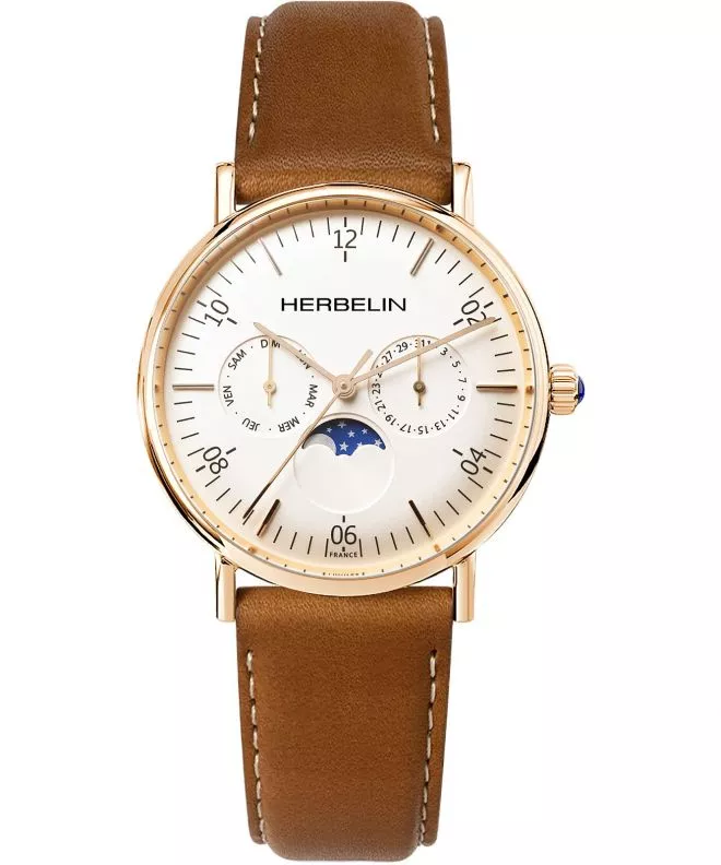 Zegarek męski Herbelin Inspiration Moon Phase 12747PR11GD (12747/PR11GO)