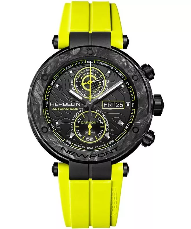 Zegarek męski Herbelin Newport Carbon Chronograph Titanium Automatic Limited Edition 288CTN14CY