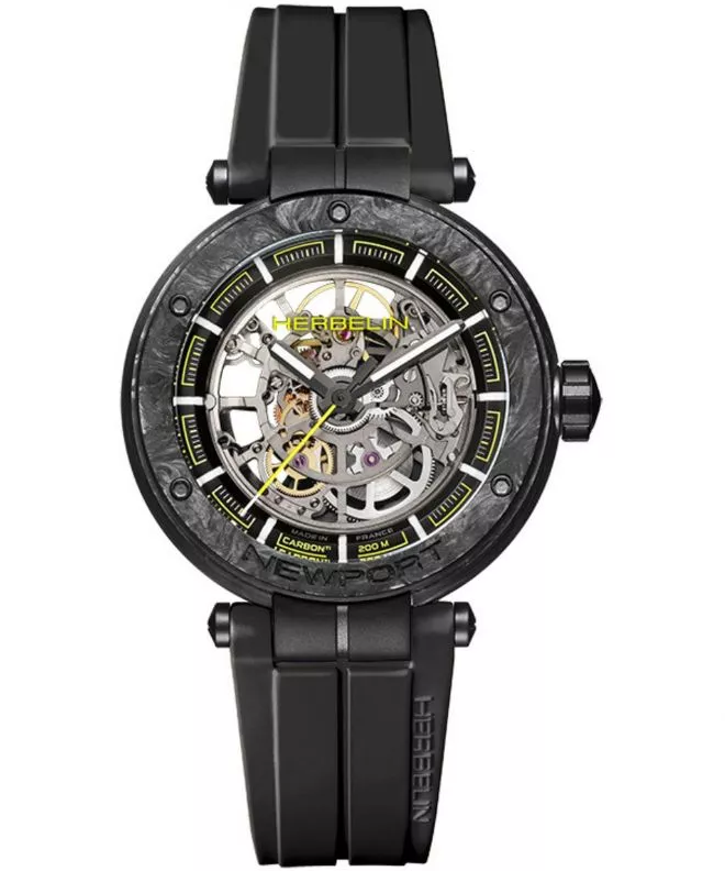 Zegarek męski Herbelin Newport Carbon Skeleton Titanium Automatic Limited Edition 1888SQCTN14CA