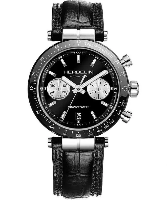 Zegarek męski Herbelin Newport Heritage BI-COMPAX Reverse Panda Automatic Chronograph 256ACN24