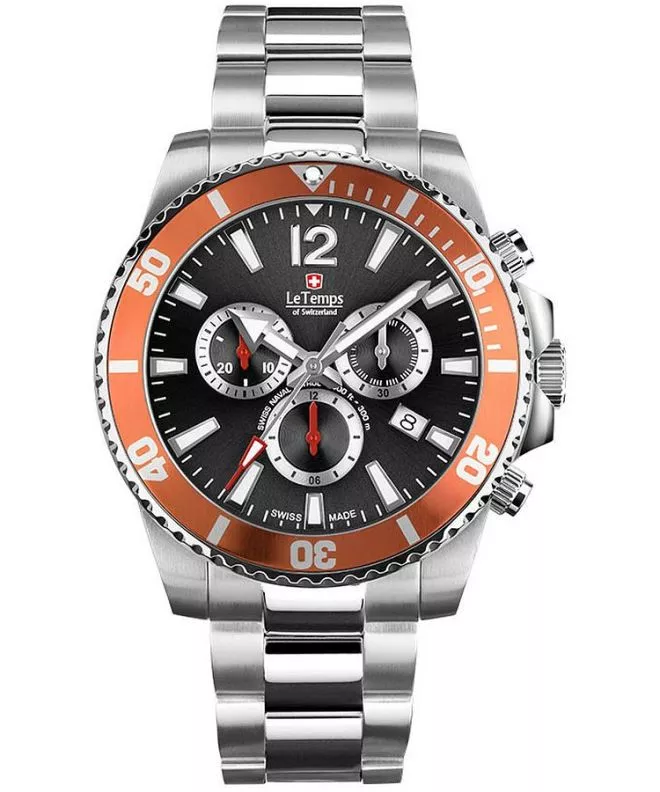 Zegarek męski Le Temps Swiss Naval Patrol Chronograph LT1044.14BS01