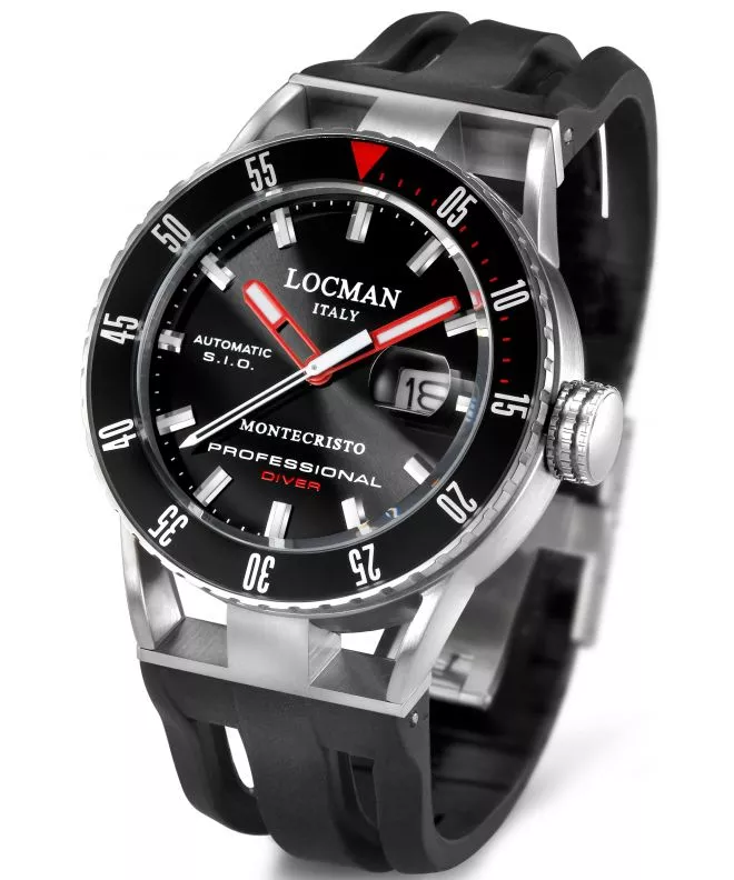 Zegarek męski Locman Montecristo Professional Diver Automatic 051300KRBKNKSIK