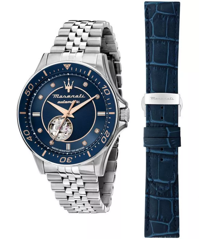 Zegarek męski Maserati Sfida Open Heart Automatic SET R8823140013