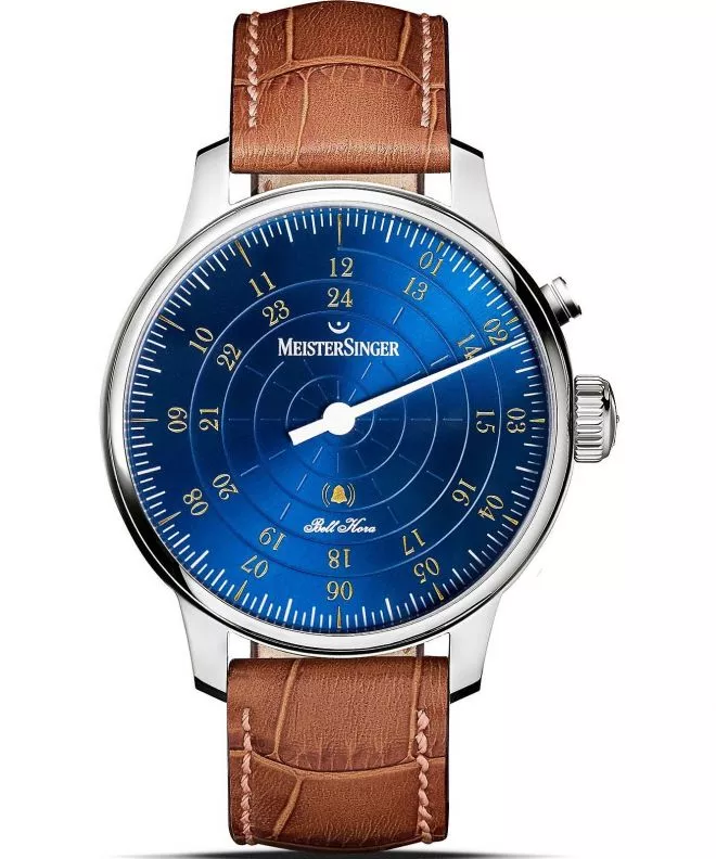 Zegarek męski MeisterSinger Bell Hora Medium Blue with Gold BHO918G_SG03
