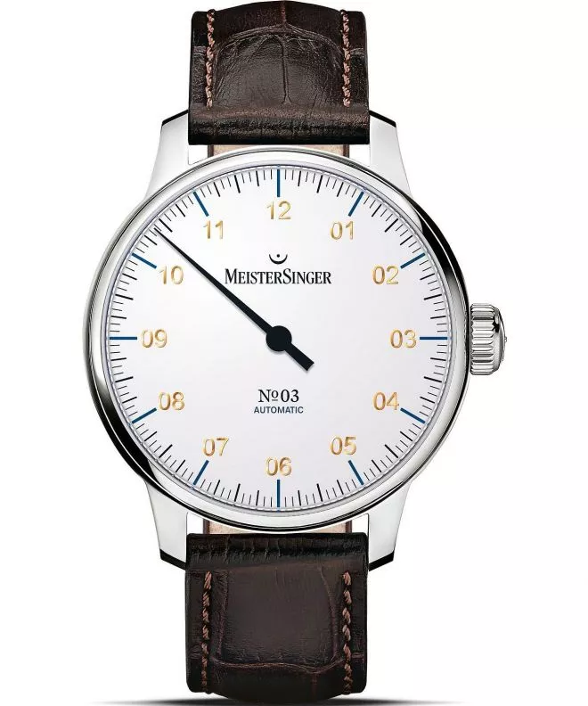 Zegarek męski MeisterSinger N°03 White Automatic AM901G_SG02