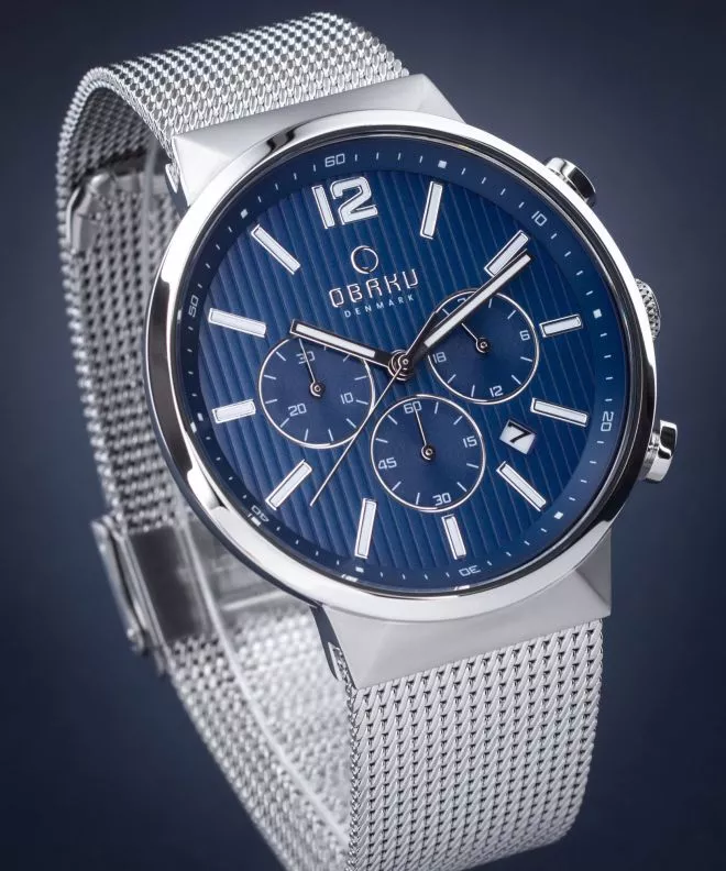 Zegarek męski Obaku Storm Chronograph V180GCCLMC