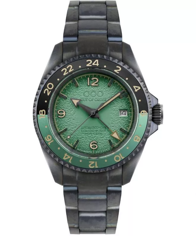 Zegarek męski Out Of Order Green Trecento Swiss Automatic GMT OOO.001-24.VE