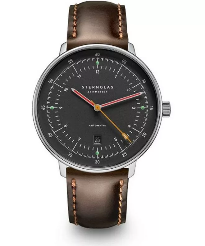 Zegarek męski Sternglas Hamburg Neugraphit Automatic S02-HH39-BR03