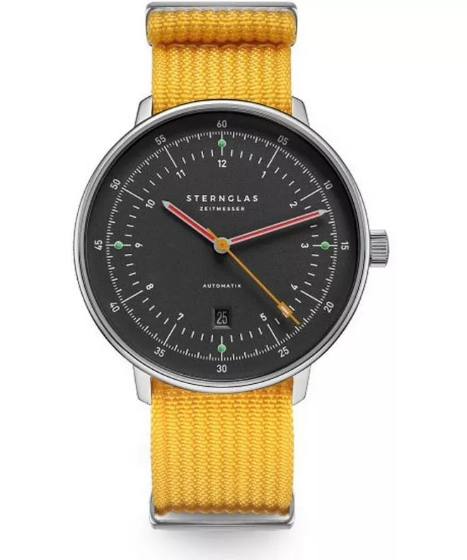 Zegarek męski Sternglas Hamburg Neugraphit Automatic S02-HH39-FI01 (S02-HH39-FI02)