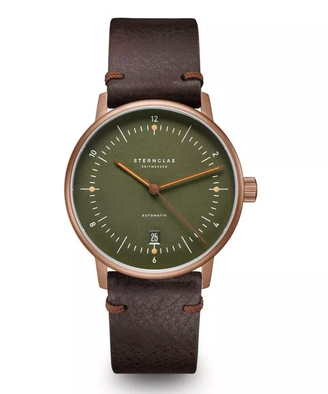 Zegarek męski Sternglas Naos Automatik dunkelgrün bronze S02-NA35-VI17