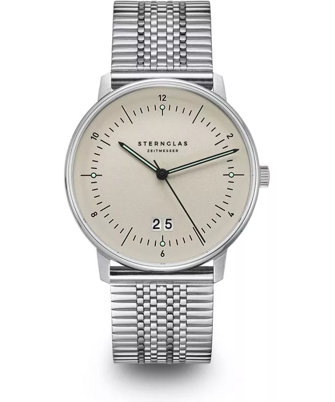 Zegarek męski Sternglas Naos Big Date Alabaster S01-NAG26-ME08