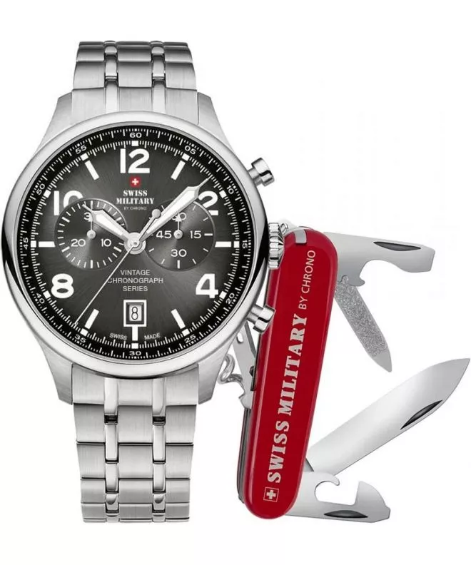 Zegarek męski Swiss Military by Chrono Vintage Chronograph SET SM30192.01