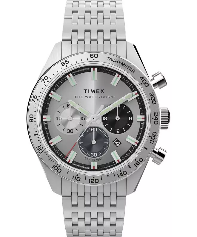 Zegarek męski Timex Waterbury Traditional Chronograph 41Mm Stainless Steel Bracelet Chronograph TW2Y18700
