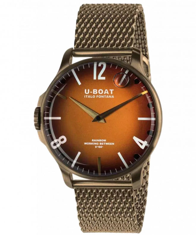 Zegarek męski U-BOAT Rainbow 44 Orange IP Bronze 8468/MT