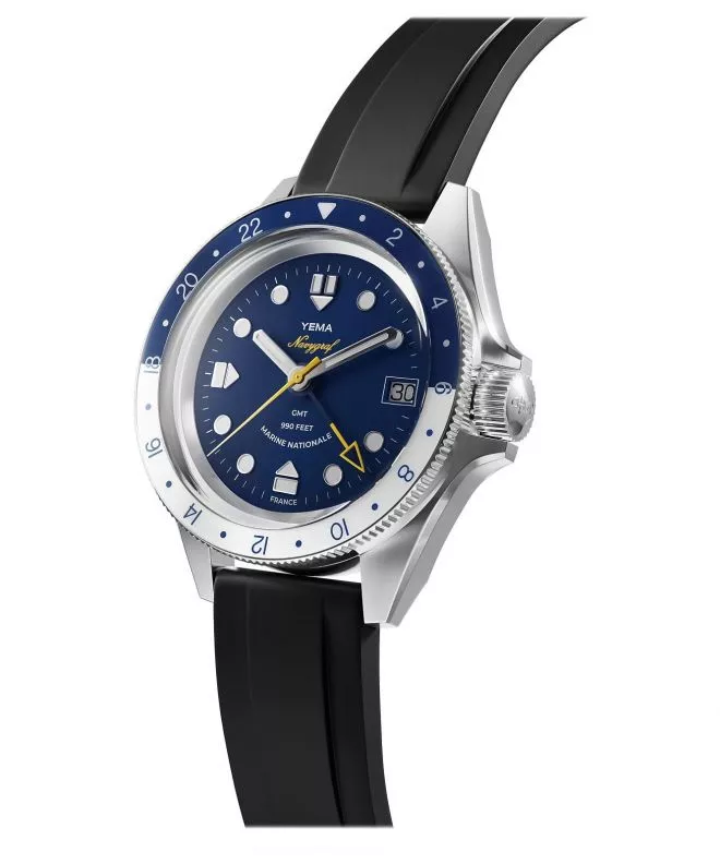 Zegarek męski Yema Navygraf Marine Nationale Automatic GMT YNAV23MN-GRBS (YNAV23MN-ARBS)