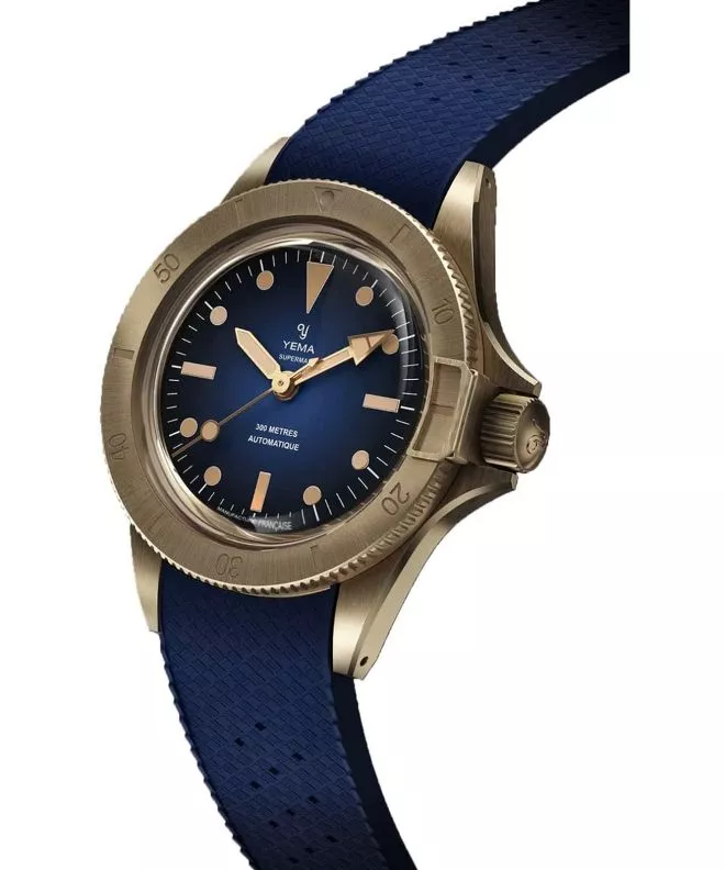 Zegarek męski Yema Superman Bronze CMM.10 Blue Limited Edition 11.13.35.ZN.U5