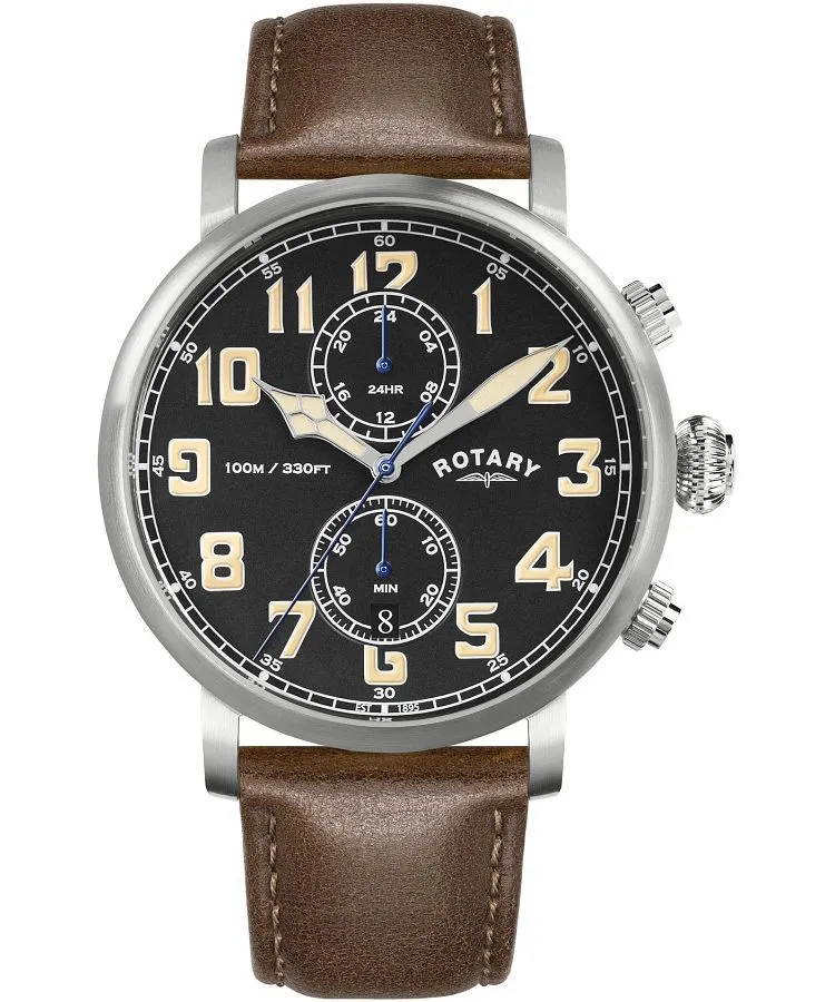 Zegarek męski Rotary Heritage Pilot Chronograph RGS10000/04