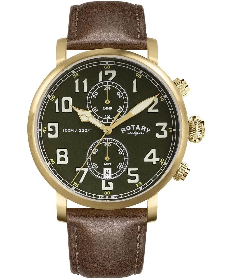 Zegarek męski Rotary Heritage Pilot Chronograph RGS10002/24