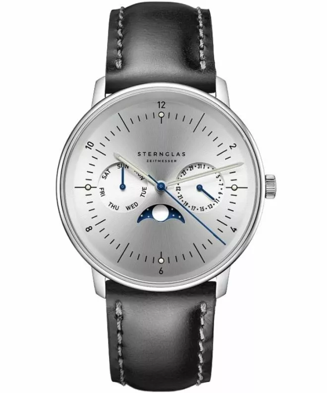 Zegarek męski Sternglas Naos Moonphase S01-NM52-BR02