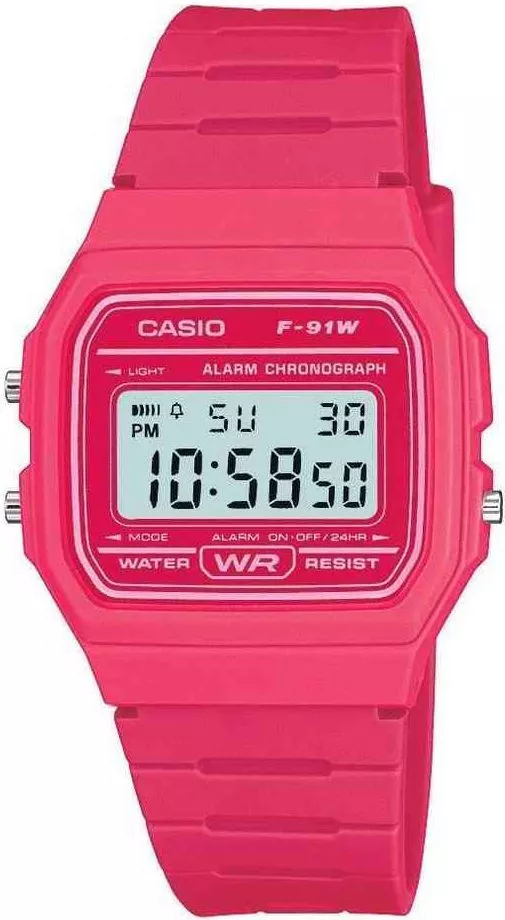 Zegarek Uniwersalny Casio Digital Pink Watch F-91WC-4AEF