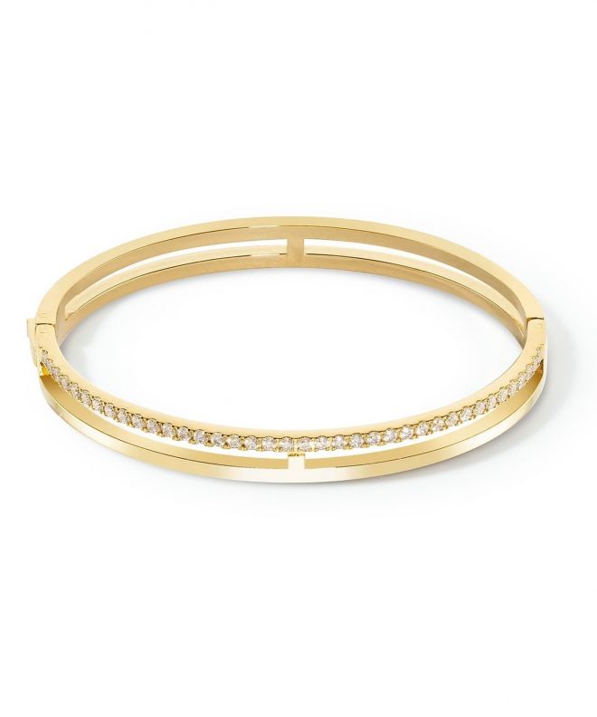 Bransoletka Coeur de Lion Eternal Unity Bangle Gold Crystal 0136-32-1816-19