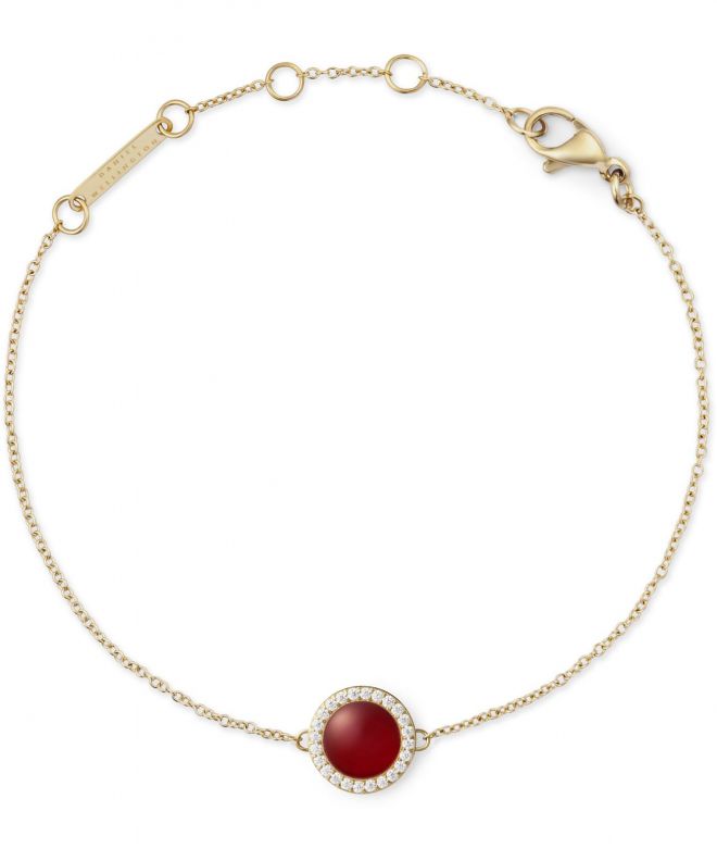 Bransoletka Daniel Wellington Audrey Red Agathe Gold DW00401422