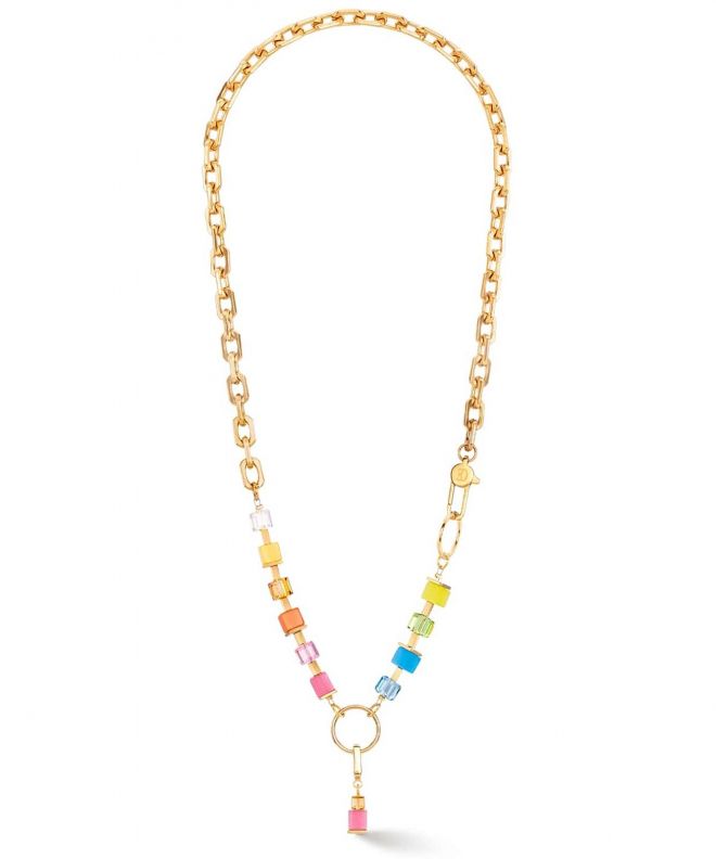 Naszyjnik Coeur de Lion Cube Fushion Charm Gold Rainbow 4712/10-1500