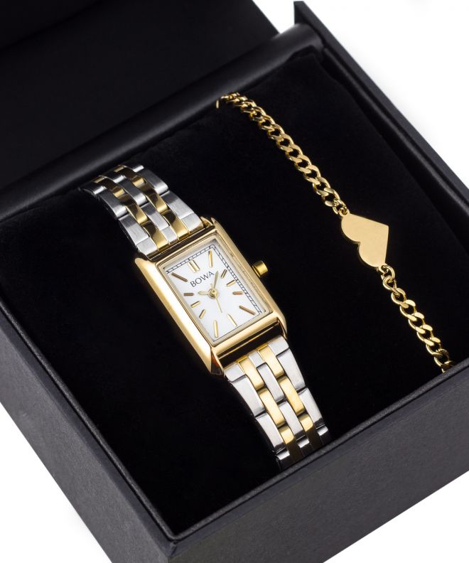 Zegarek damski BOWA Paris White Silver-Gold Steel 20 Gift Set PS194-54-148S-419-02