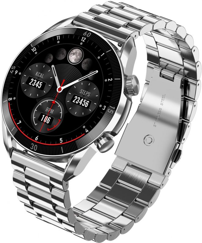 Smartwatch męski Garett V10 Silver Steel 5904238485606
