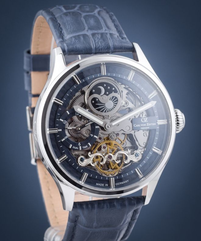 Zegarek męski Carl von Zeyten Neustadt Skeleton Automatic CVZ0008BLS