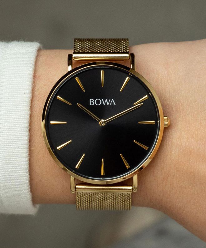 Zegarek BOWA New York Black-Gold Mesh 38 NY384-14-184M