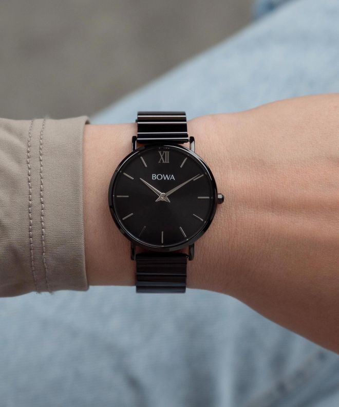Zegarek damski BOWA London Full Black Steel 33