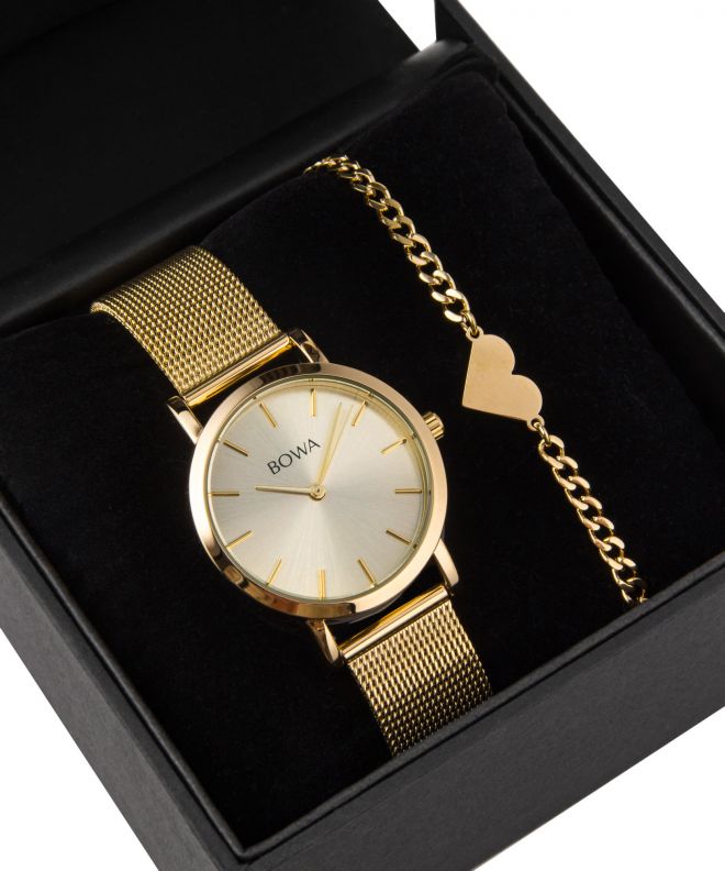 BOWA Tokyo Full Gold Mesh 33 Gift Set (zegarek + bransoletka) TO334-44-164M-419-02