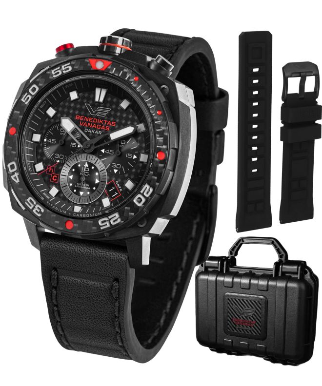Zegarek męski Vostok Europe Benediktas Vanagas Dakar Chronograph Europe Systema Periodicum Special Edition VK67-650J740