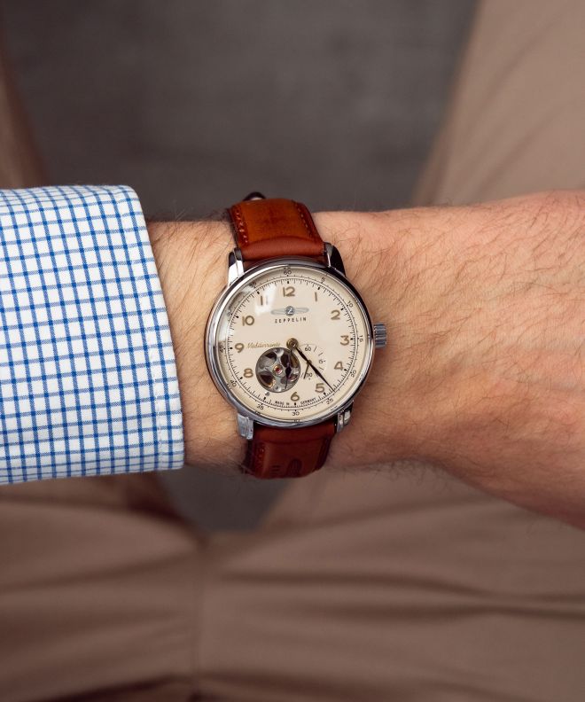 Zegarek męski Zeppelin Mediterranee Open Heart Automatic 9666-5