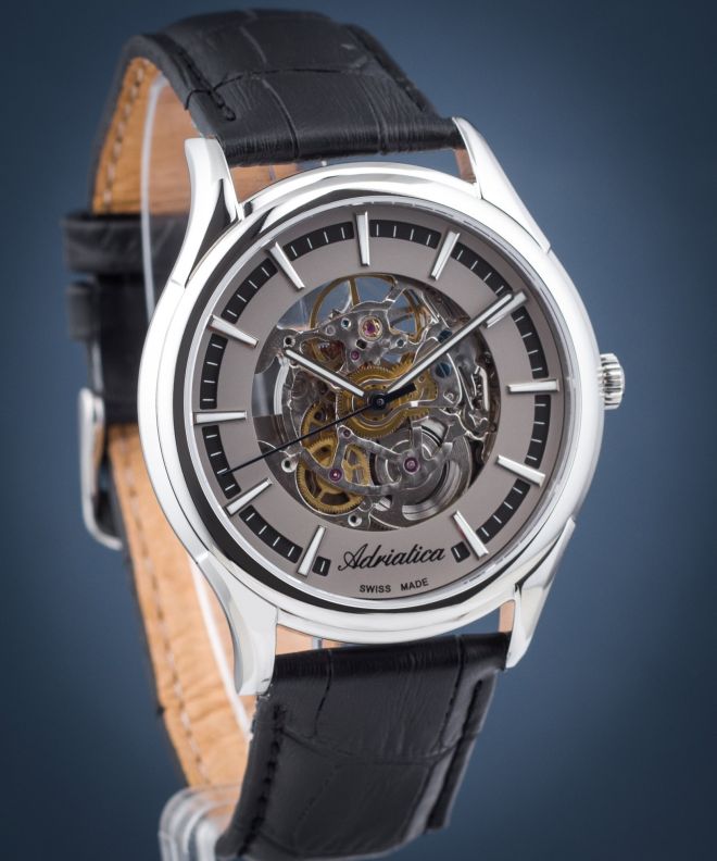 Zegarek męski Adriatica Automatic Skeleton SET A8328.5217SA
