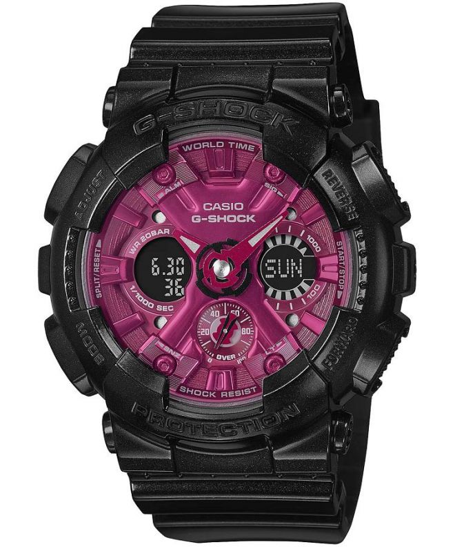 Zegarek damski Casio G-Shock Black & Red GMA-S120RB-1AER