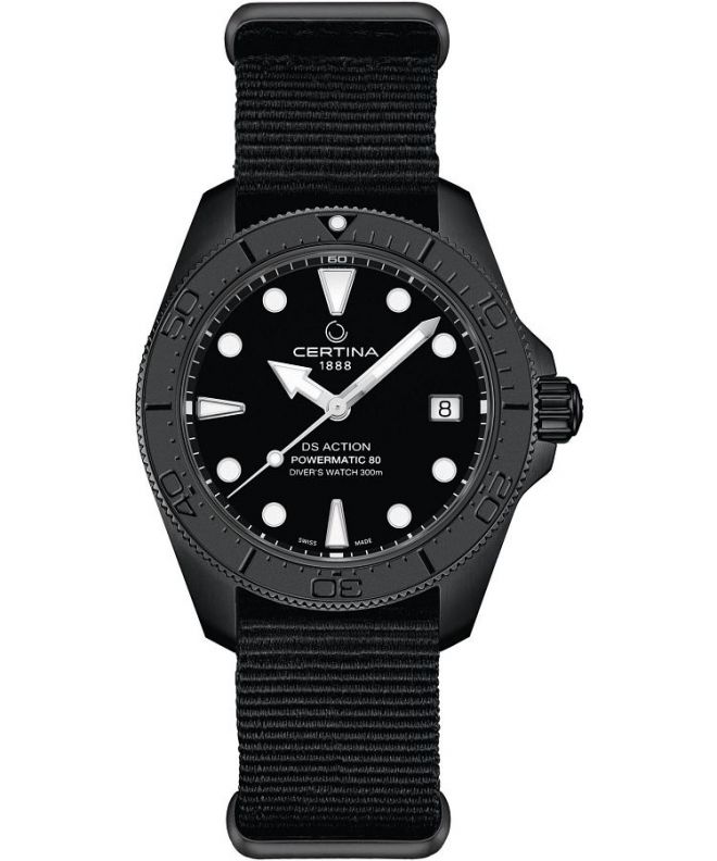 Zegarek męski Certina DS Action Diver 38 mm Powermatic 80 Automatic C048.807.38.051.00 (C0488073805100)