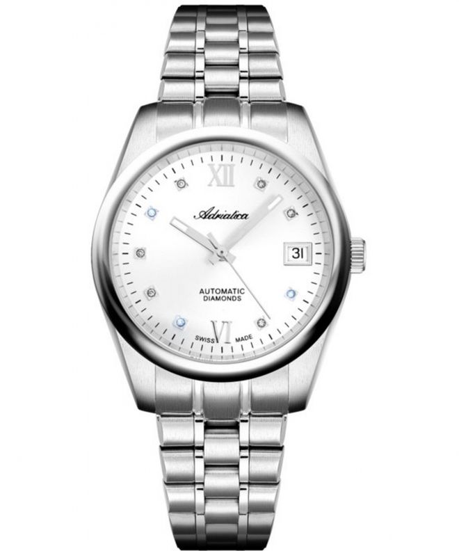 Zegarek damski Adriatica Classic Automatic Diamonds A3198.5183DA