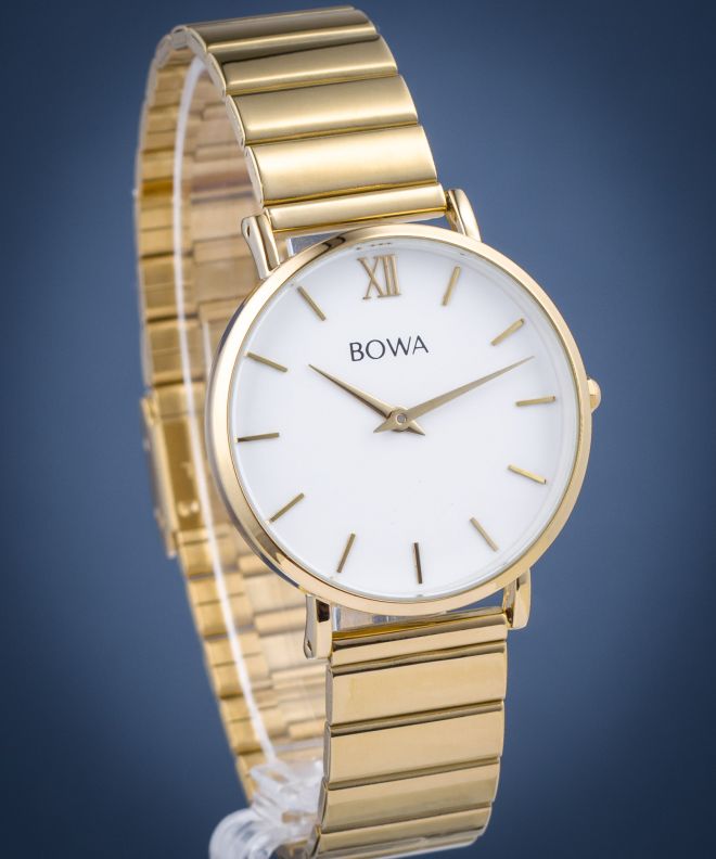 Zegarek damski BOWA London White-Gold Steel 33 LO334-24-164S