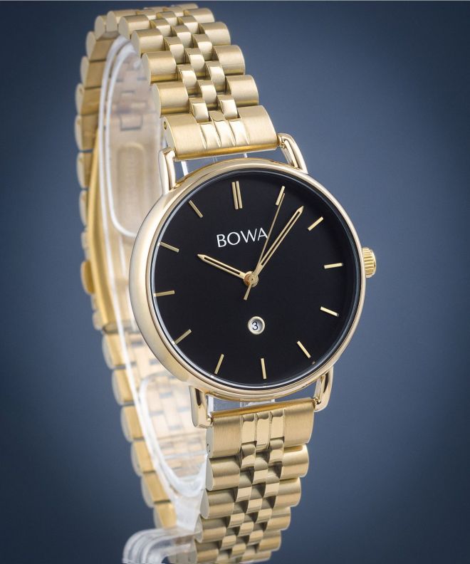 Zegarek damski BOWA Milan Black Gold Steel 34 MI344-14-164S