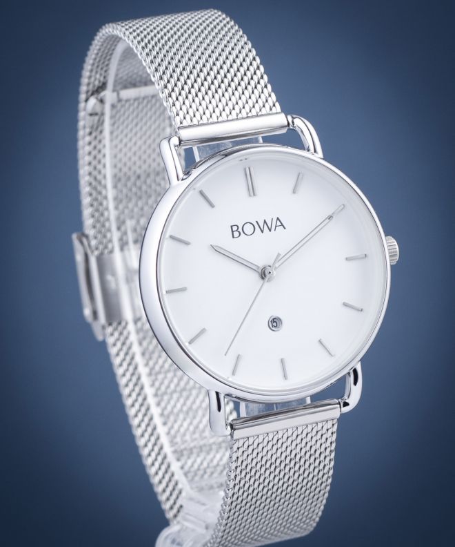 Zegarek damski BOWA Milan White-Silver Mesh 34 MI342-25-165M