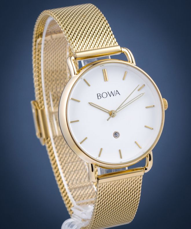 Zegarek damski BOWA Milan White-Gold Mesh 34 MI344-24-164M