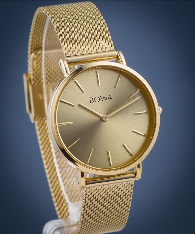 Zegarek damski BOWA New York Petite Full Gold Mesh 34 NY344-44-184M